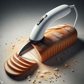 Cuchillo eléctrico color blanco cortar pan
