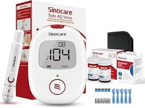 Sinocare Kit Medidor Glucosa en Sangre. Glucómetro. 25 x Tiras