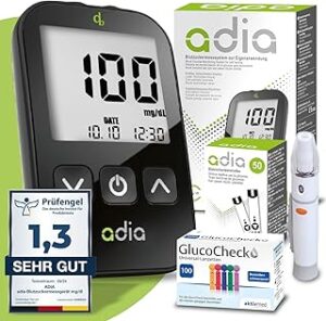 adia Glucómetro (mg/dl) + 60 tiras reactivas