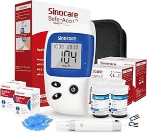 sinocare Medidor Glucosa en Sangre.100 x Kit Prueba Glucosa