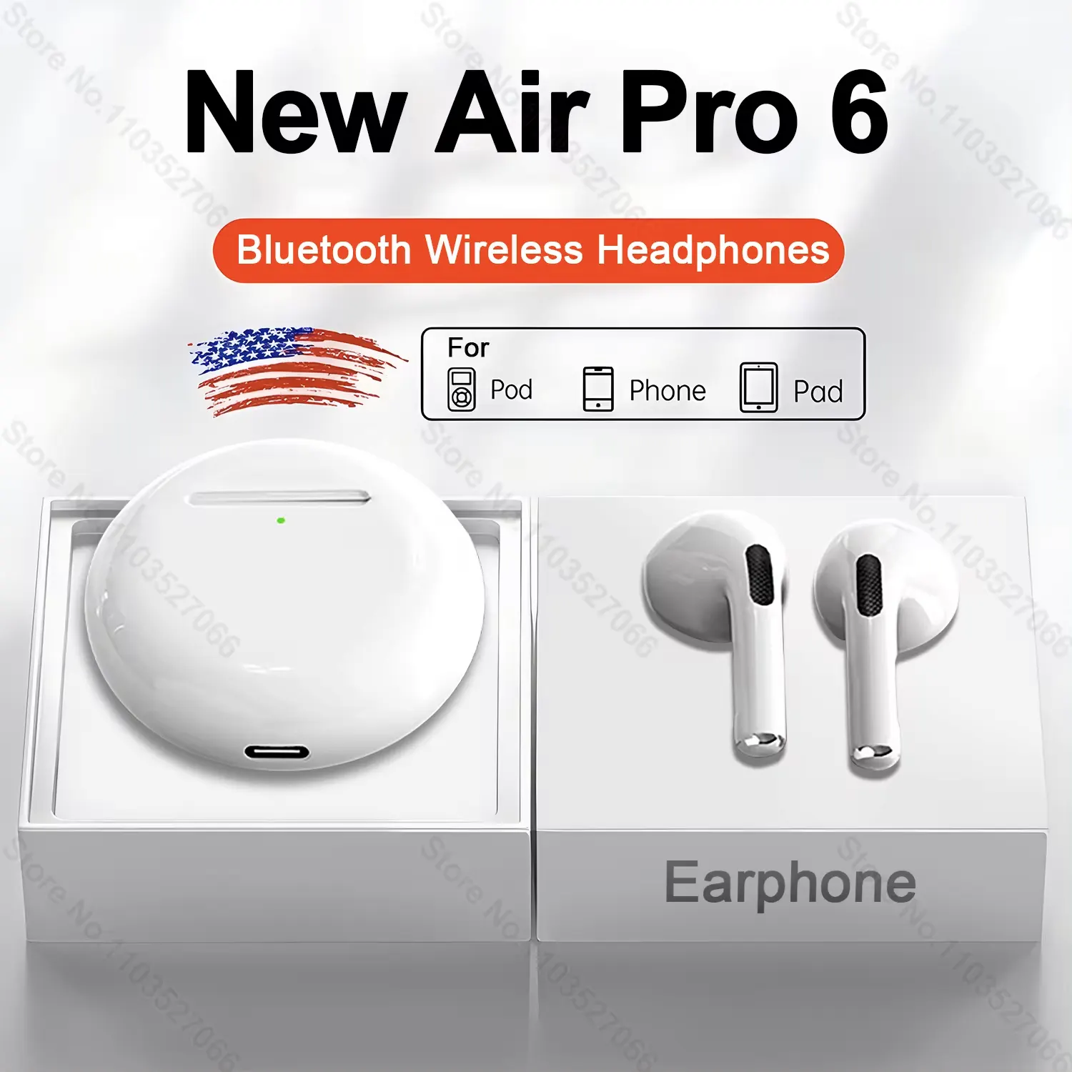 Auriculares TWS Air Pro 6 originales, cascos inalámbricos por Bluetooth