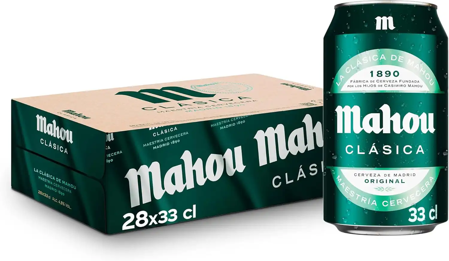 Mahou Clásica, Pack 28 Latas x 33cl
