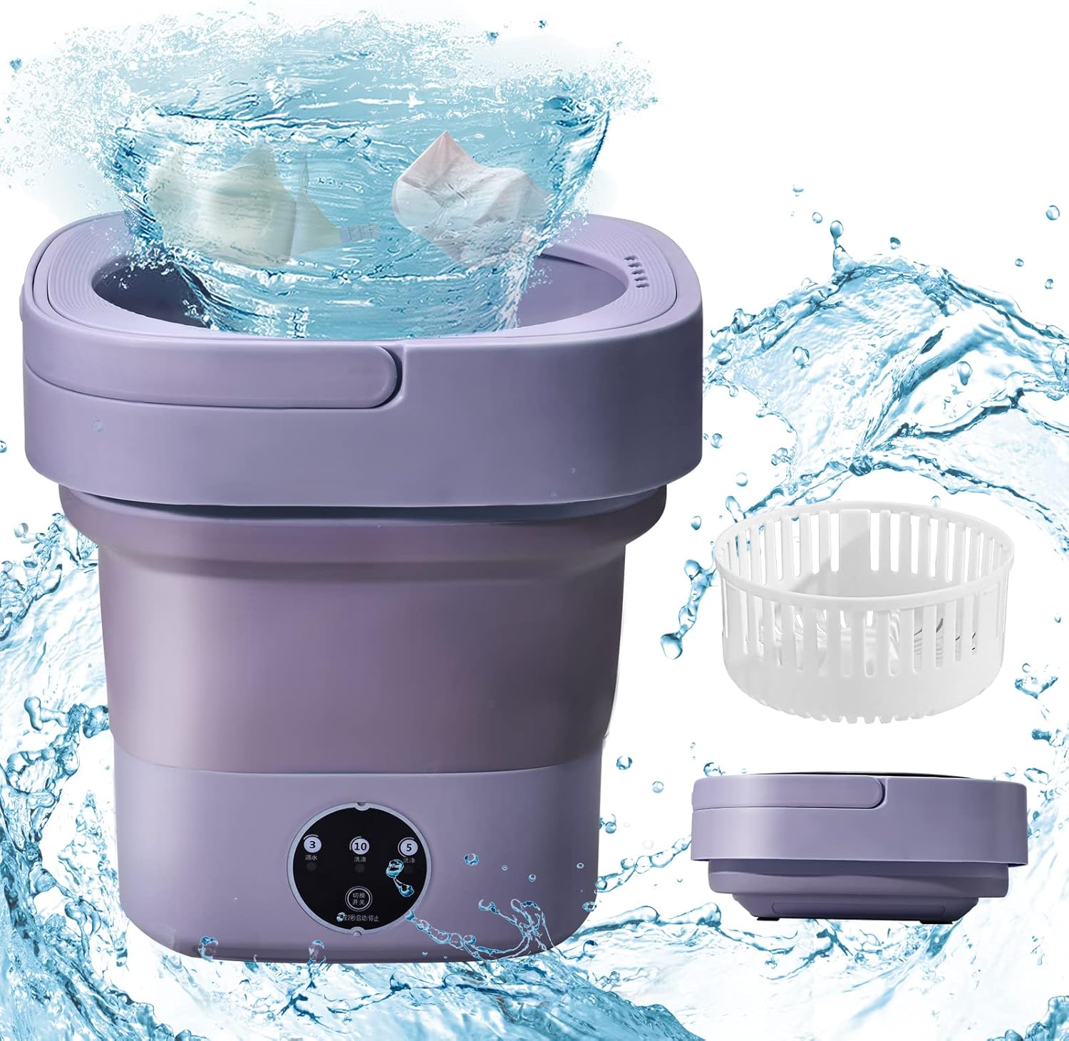 Vusddy Mini Lavadora Portátil Plegable