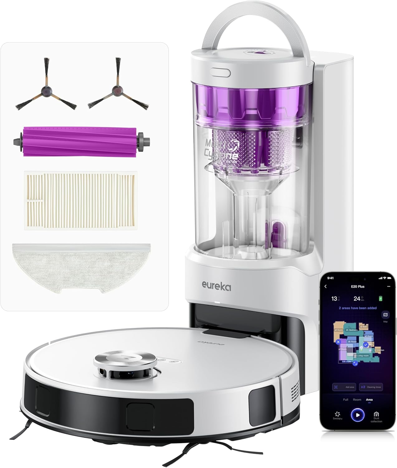 Eureka E20 Plus robot aspirador autovaciado