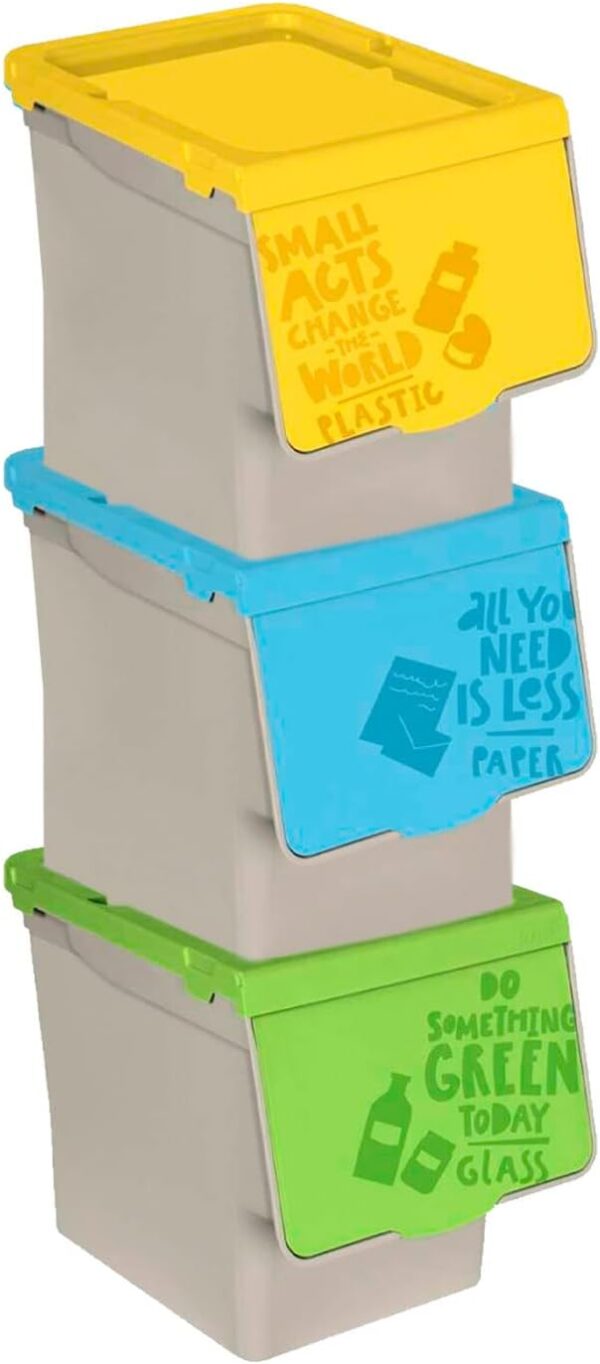 Contenedores de reciclaje pack 3
