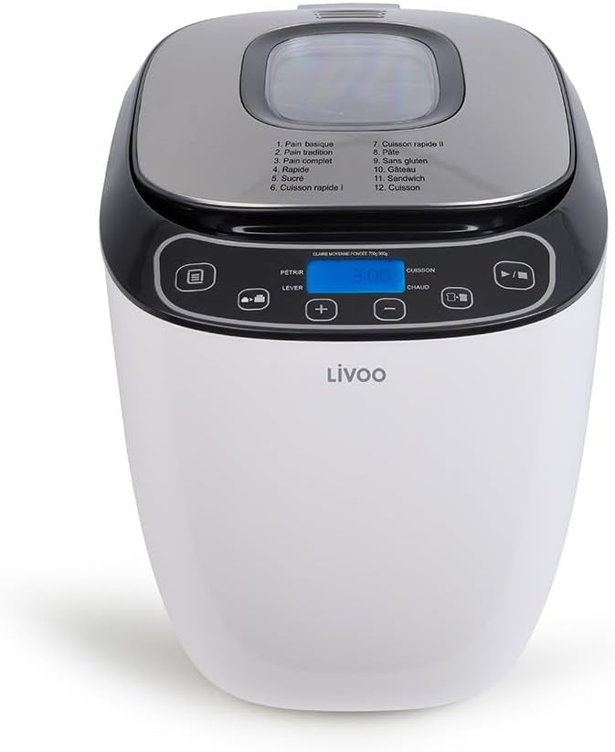 Livoo máquina para hacer pan 0,9 kg...