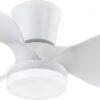 LEDUNI Ventilador de techo con luz LED