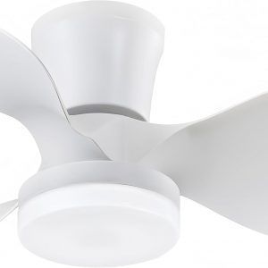 LEDUNI Ventilador de techo con luz LED