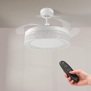 M mimotec - Ventilador de Techo Led Whi...