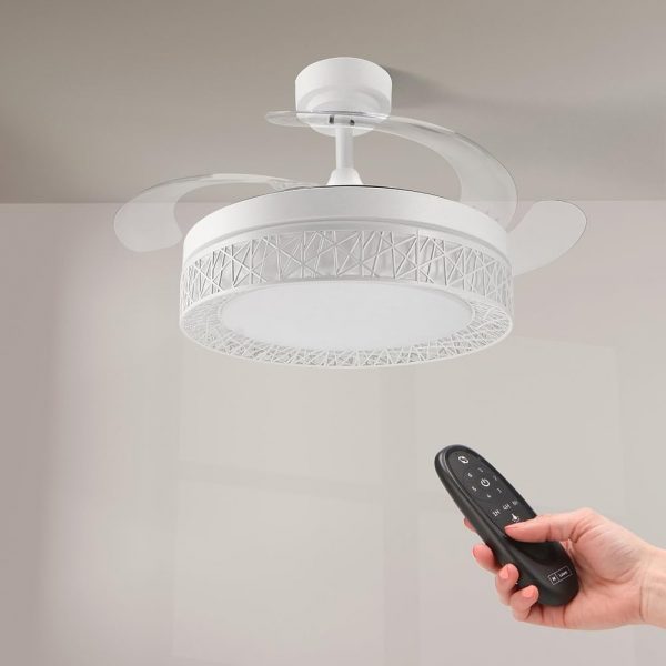 M mimotec - Ventilador de Techo Led Whi...