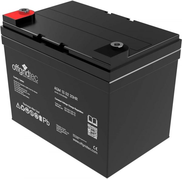 Offgridtec 32 Ah 12 V AGM Solar Batería...