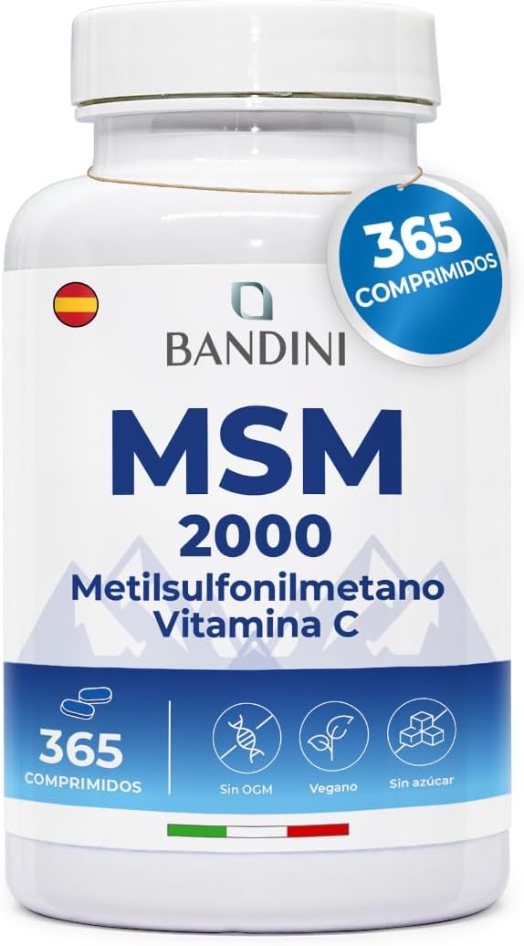 Bandini® MSM 2000 mg + Vitamina C, 365 ...