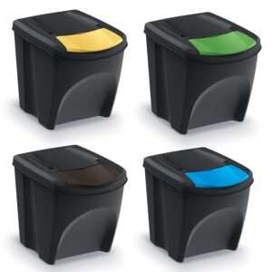 Juego de 4 Cubos de Reciclaje