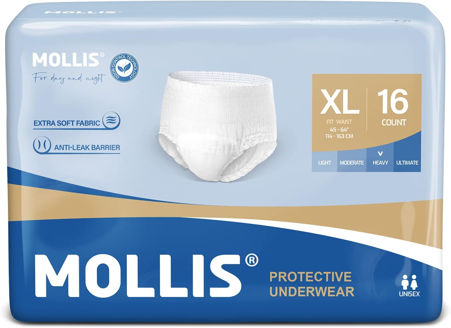 MOLLIS Pantalones Incontinencia para