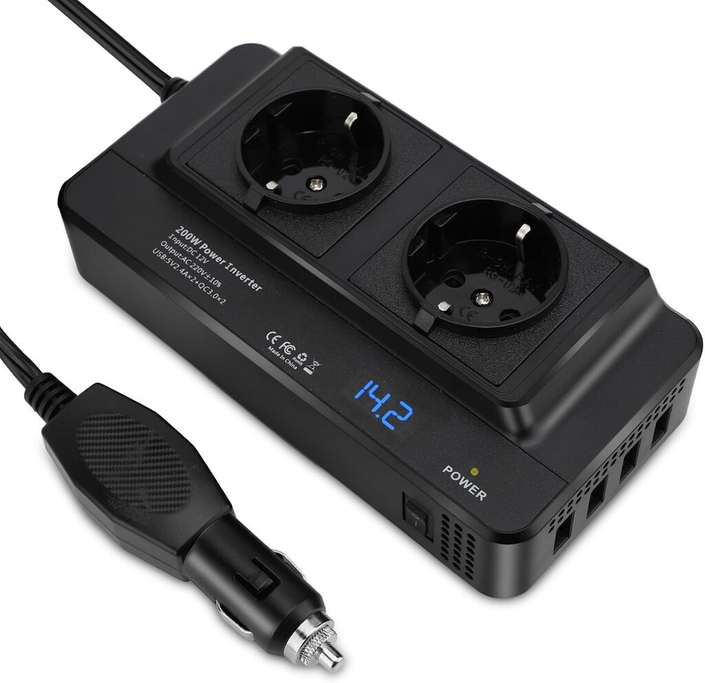 Inversor 12v 220v Onda Pura 200W,...