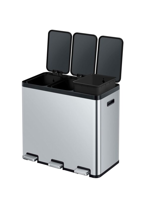 Cubo basura reciclaje 3 módulos Eko