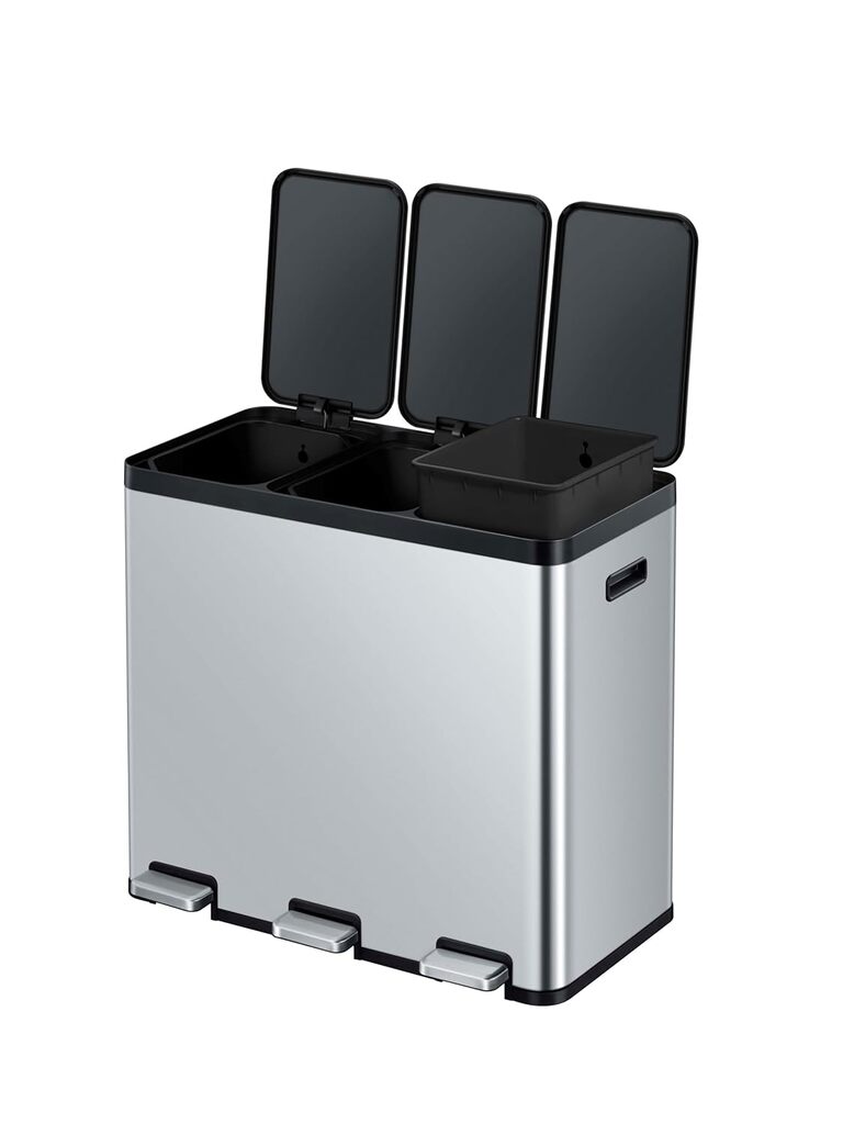 Cubo basura reciclaje 3 módulos Eko