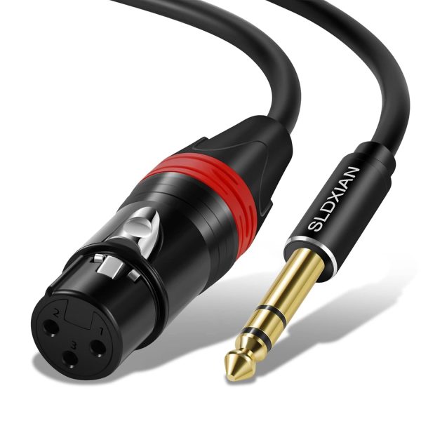 SLDXIAN Cable XLR Hembra a 6,35 mm, Jac...