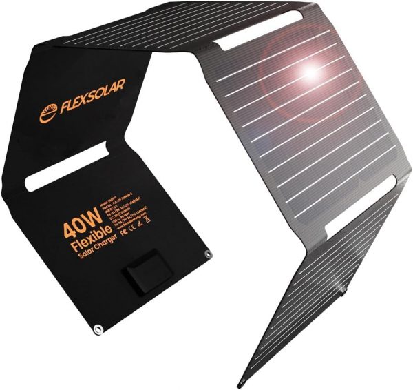 FlexSolar Panel solar de 40 W, cargador...