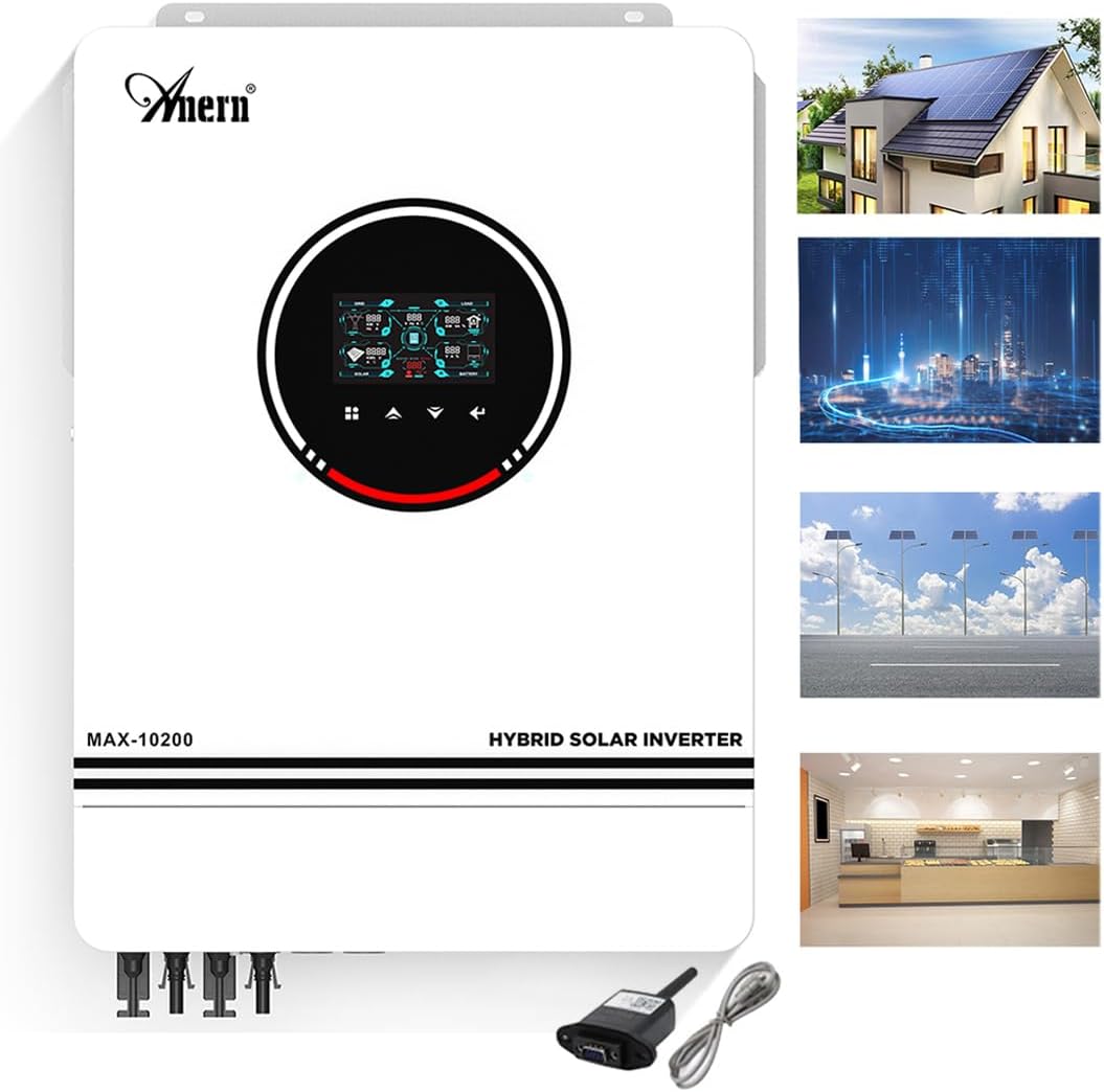 Anern Inversor Solar Híbrido 10,2KW DC...
