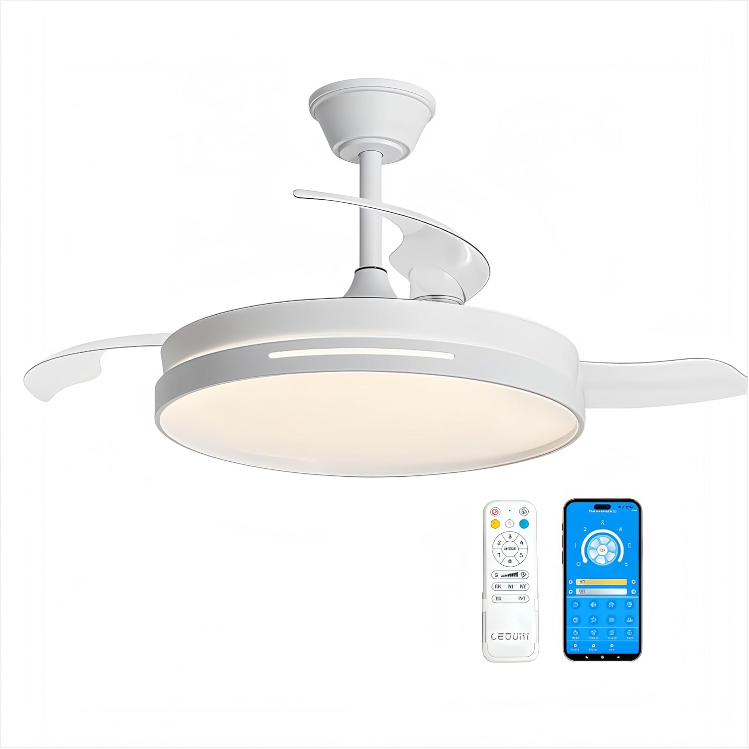 LEDUNI Ventilador de Techo LED con