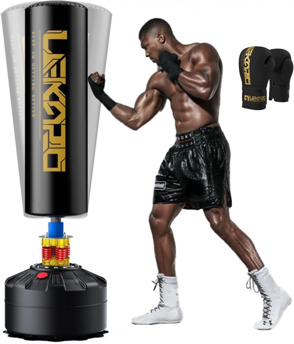 Saco de Boxeo de Pie para Adultos, Fitn...