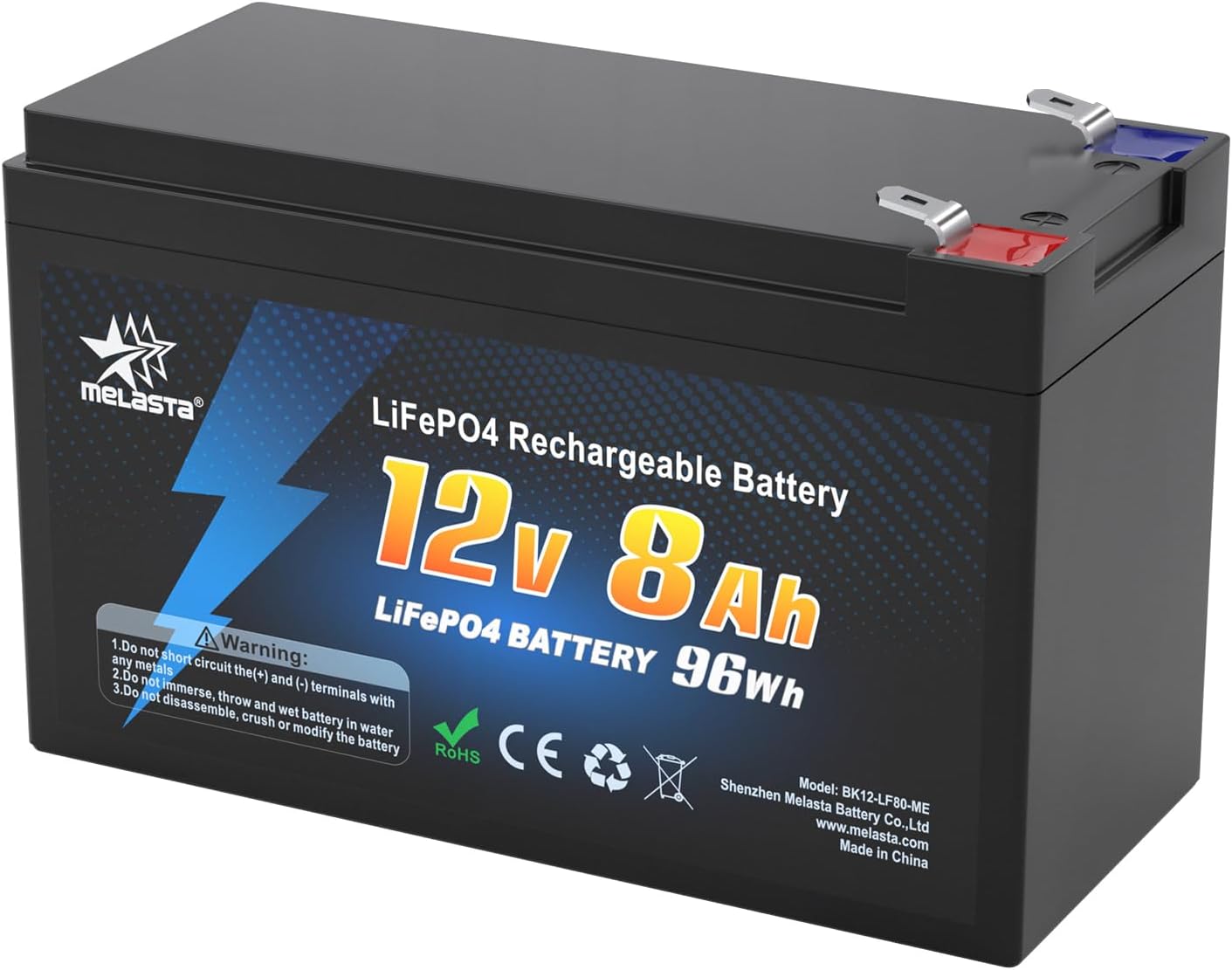12V 8Ah Batería de Litio Batería...