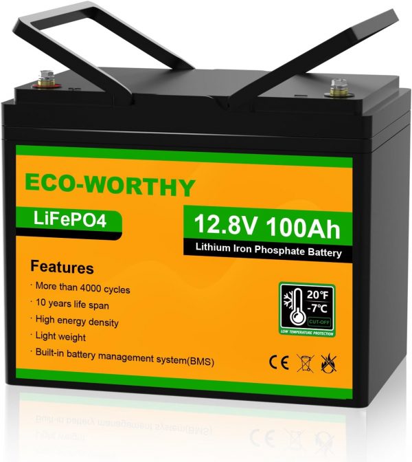 ECO-WORTHY Bateria Litio 12V 100Ah...