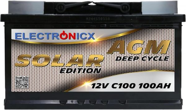 Batería Solar 12V 100AH Electronicx...