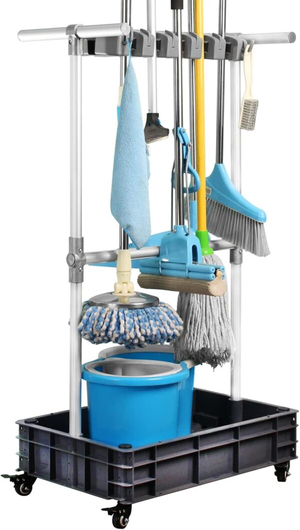 Soporte escobas fregonas almacenamiento