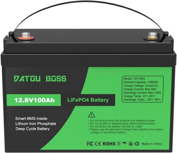 DATOUBOSS Batería 12V 100Ah LiFePO4...