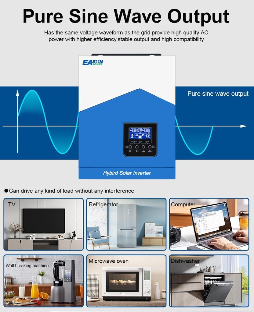 Inversor híbrido solar de 3200 W CC 24...