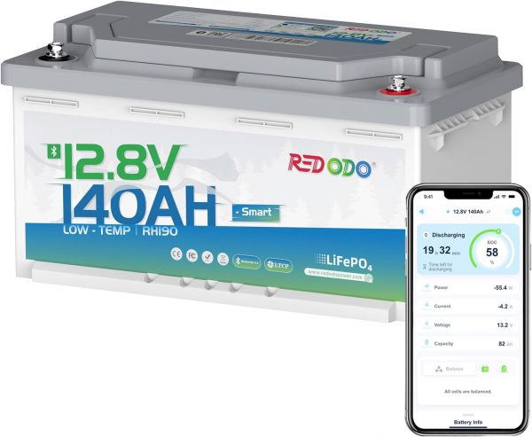 Redodo Bluetooth Batería Litio 12V...