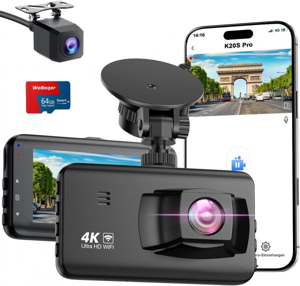 WeBeqer Dashcam 4K/1080P,WiFi Dash CAM ...