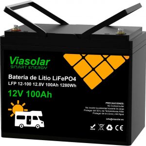 VIASOLAR Batería de Litio 100Ah 12V...