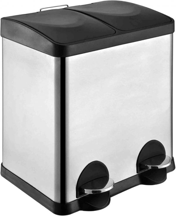 Cubo de Reciclaje Doble con Pedal