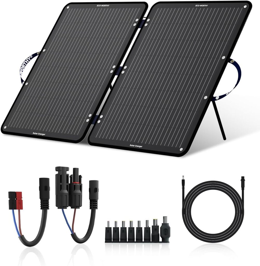 ECO-WORTHY Placa Solar 100W 12V Panel...