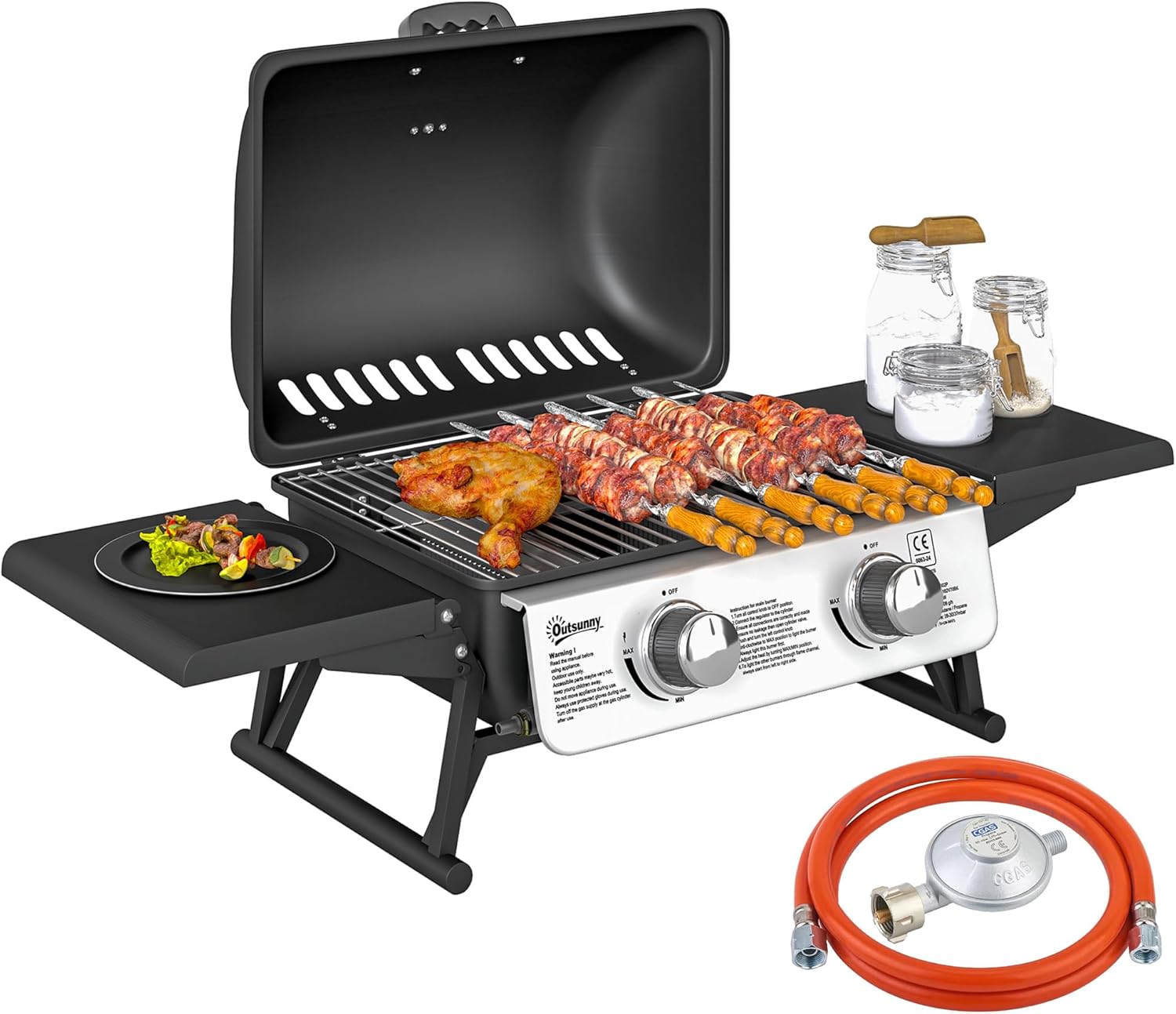 Outsunny Barbacoa de Gas con 2...