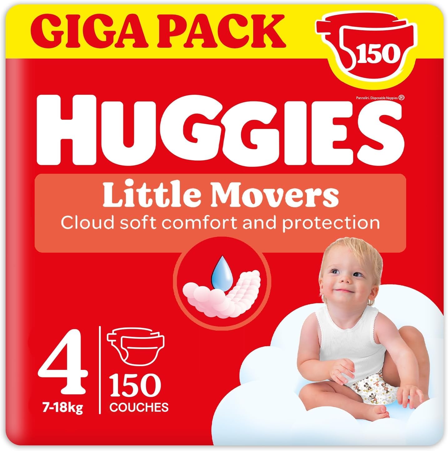 HUGGIES Little Movers Pañales para Bebé...