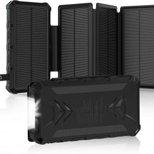 Banco de energía solar de 20000 mAh,...
