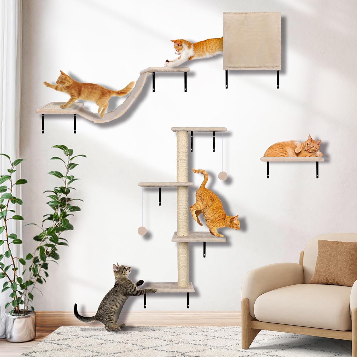Myiosus Pared de Escalada para Gatos