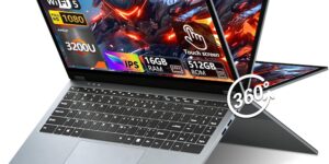 15,6" Ordenador Portátil 2 en 1, PC Por...