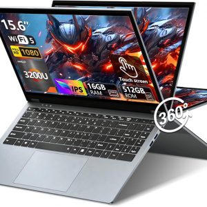 15,6" Ordenador Portátil 2 en 1, PC Por...
