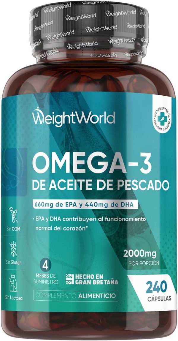 Omega 3 2000mg - 240 Perlas de Aceite d...