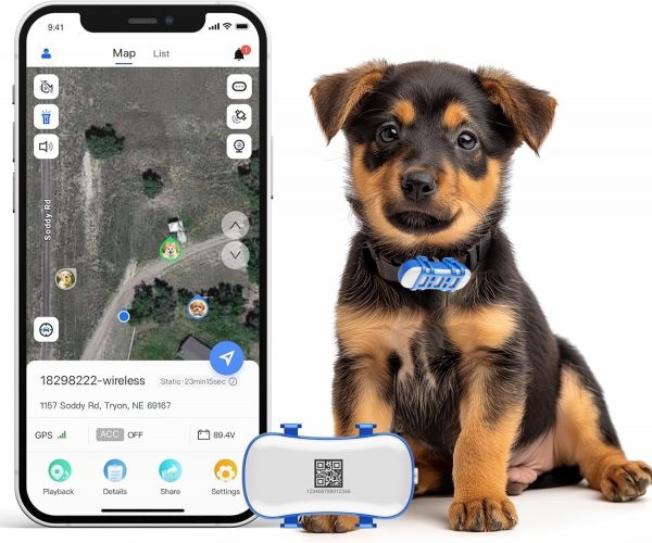 GPS Pet Tracker GPS Dog Tracker 4G Live...