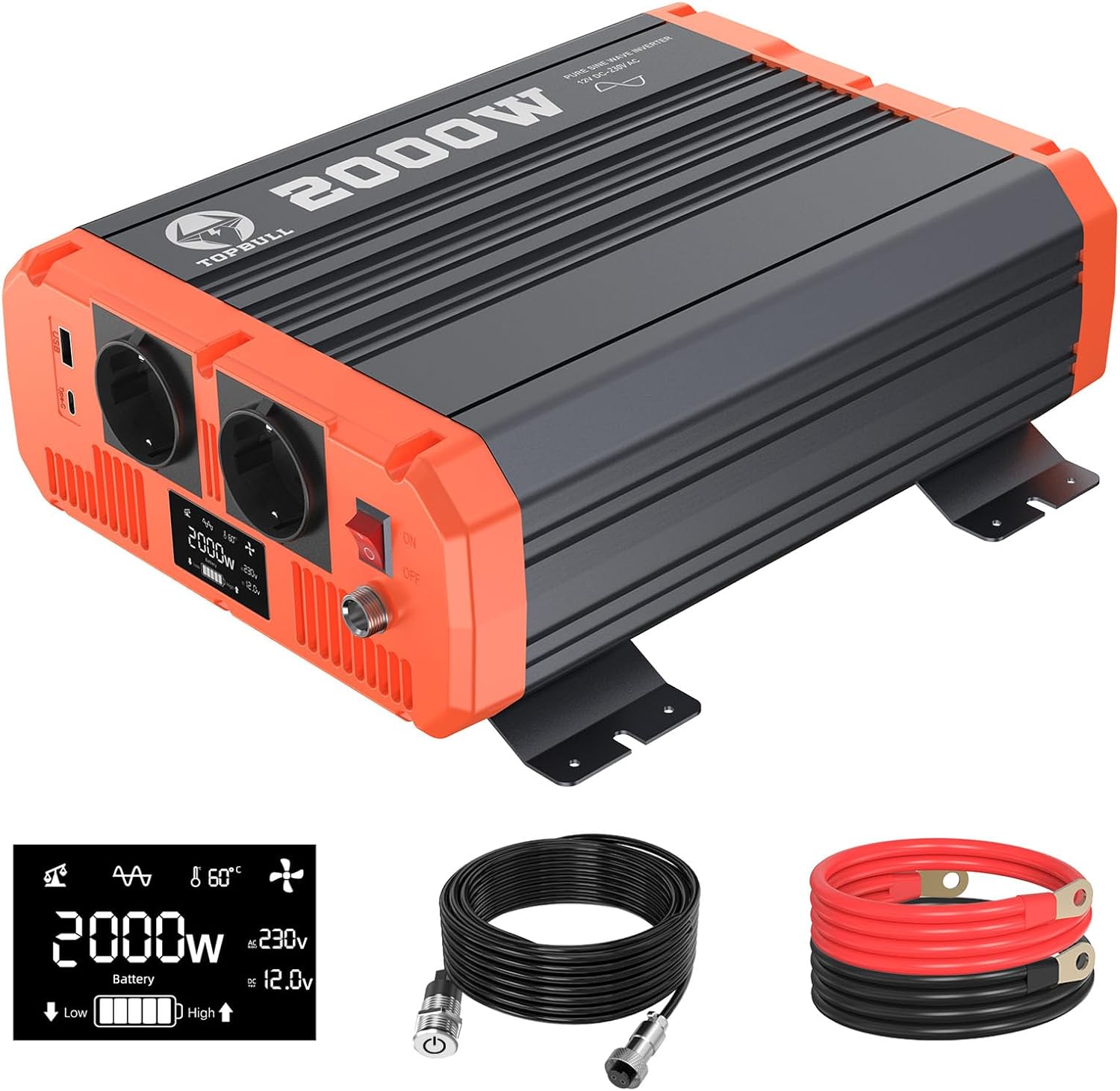 2000W/4000W Inversor 12V 220V-230V Onda...