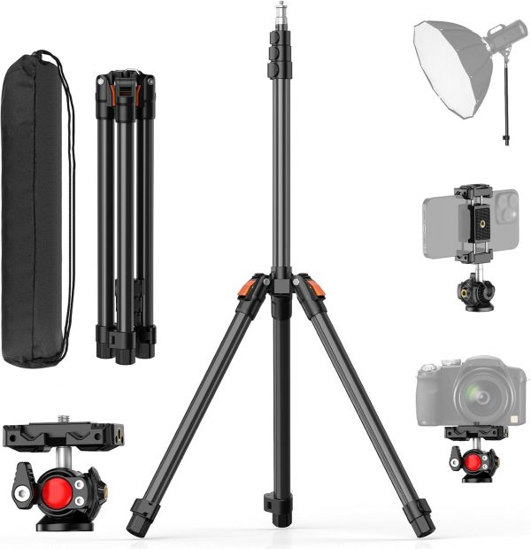 XXZU 210cm Soporte de Luz con Cabezal...