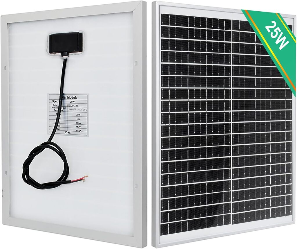 ECO-WORTHY Panel solar de 25 W, 12 V,...