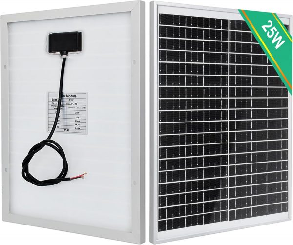 ECO-WORTHY Panel solar de 25 W, 12 V,...