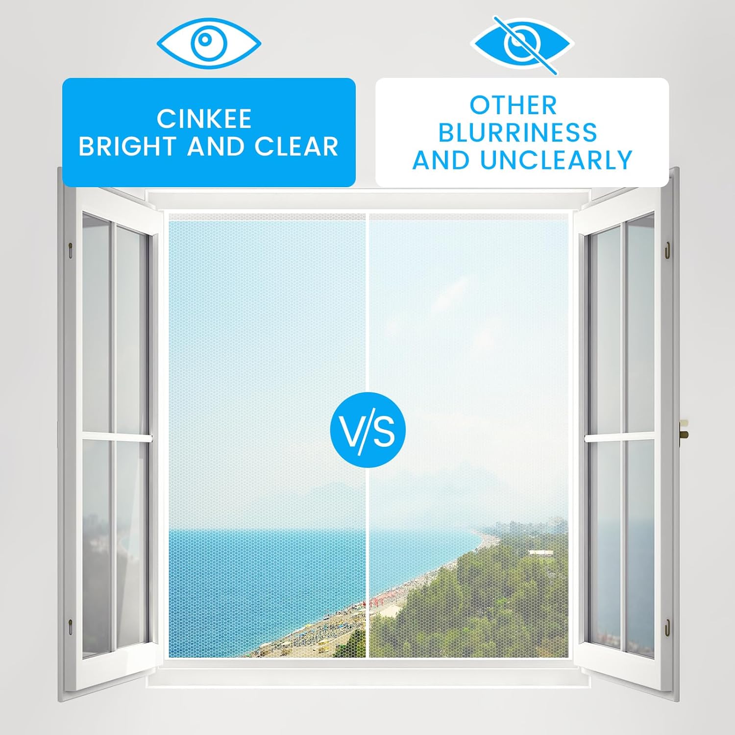 Cinkee 1 Pcs Mosquitera para Ventana...